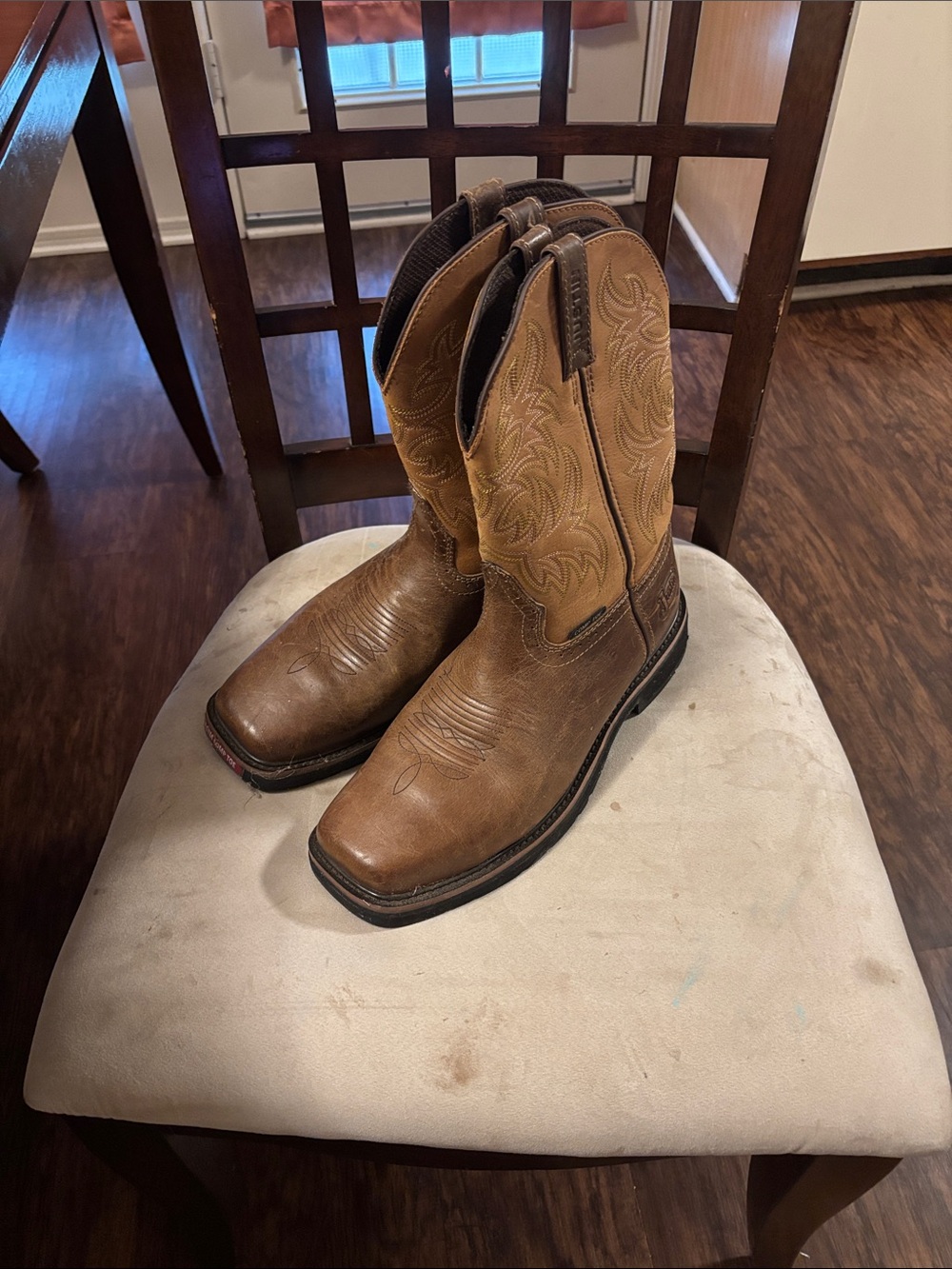 Justin Boots Tan Brown Leather Western Cowboy Boots